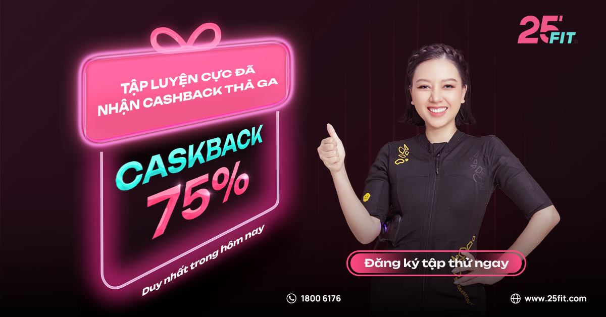 Ưu đãi hoàn tiền 75% khi tập EMS Training