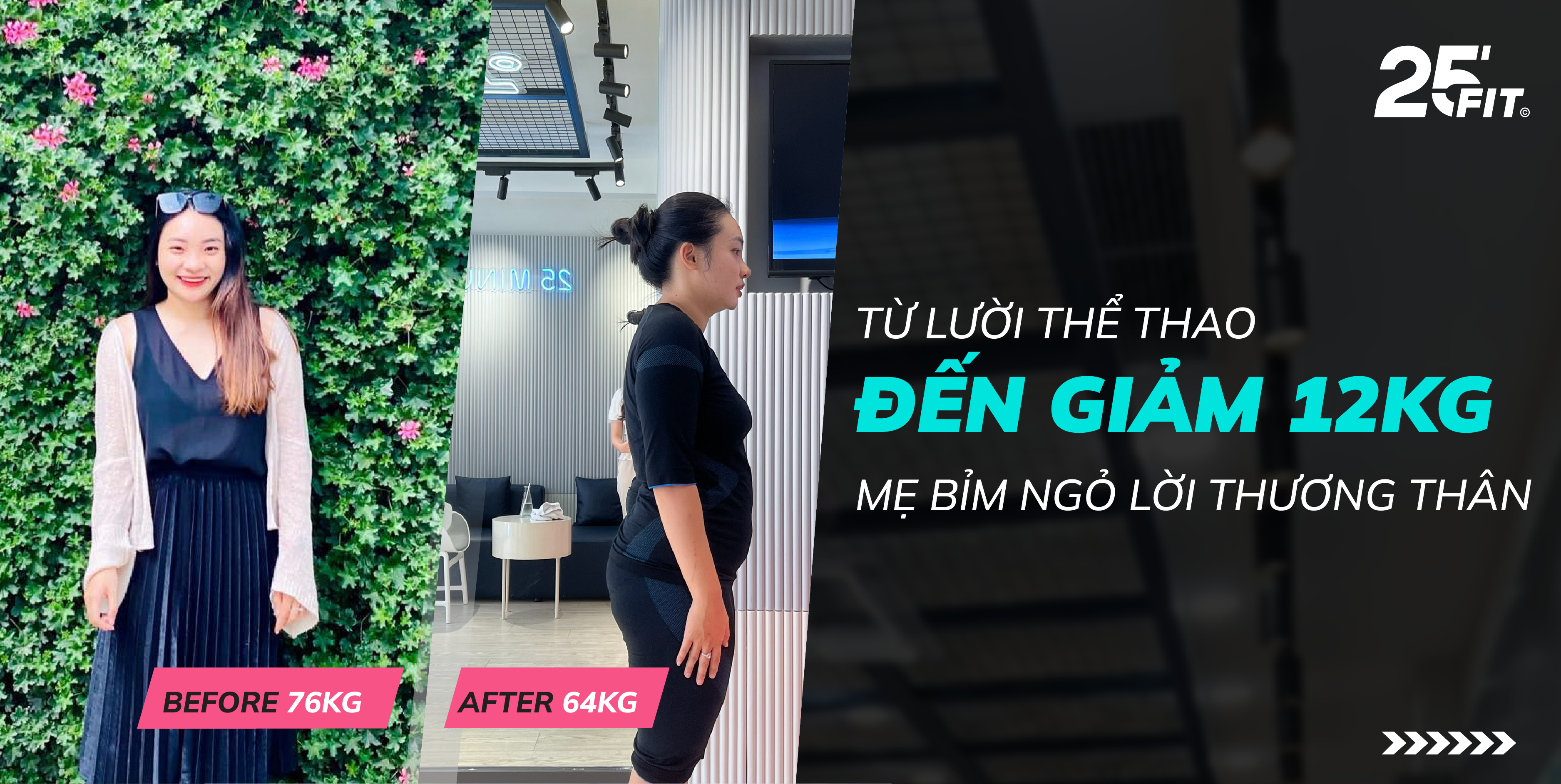 Mẹ bỉm giảm cân thành công với EMS Training